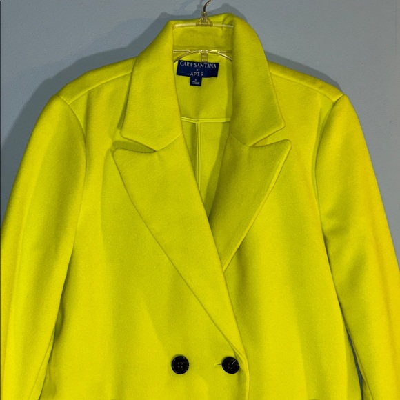 Cara Santana for apt 9 Vibrant Yellow Trench Coat size medium - Picture 2 of 7